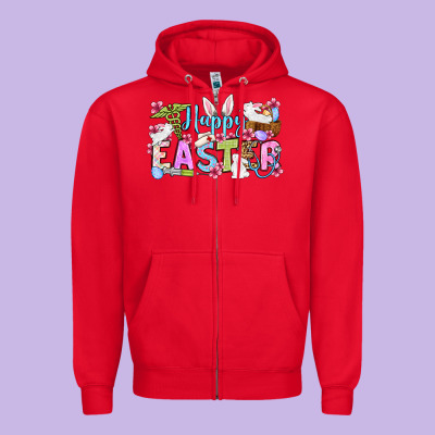 Happy Easter Nurse Zipper Hoodie Designed By Oliviacreatesart