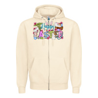 Sandshell Happy Easter Nurse Zipper Hoodie - OliviaCreatesArt