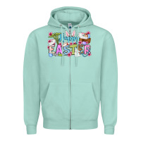 Seafoam Happy Easter Nurse Zipper Hoodie - OliviaCreatesArt