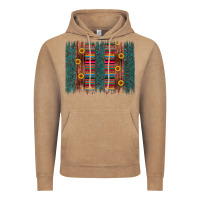 Vintage Coffee sunflower serape brush stroke Vintage Hoodie - Artiststas