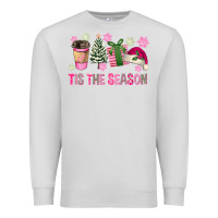 Dove Grey Pink Christmas Tis The Season Premium Sweatshirt - FaDigitalArtStudio