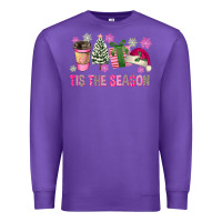 Purple Pink Christmas Tis The Season Premium Sweatshirt - FaDigitalArtStudio