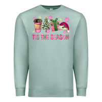 Seafoam Pink Christmas Tis The Season Premium Sweatshirt - FaDigitalArtStudio
