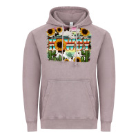 Vintage Zinc Howdy Serape And Sunflower Vintage Hoodie - RanaPortraitStore
