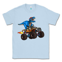 Dusty Blue monster truck and  t rex dinosaur Classic Tee - Artiststas