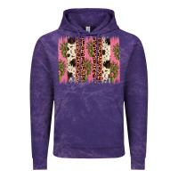 Cloud Purple cactus leopard cowhide brush stroke Vintage Hoodie - Artiststas