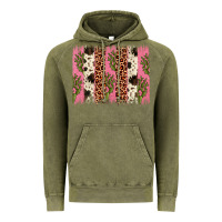 Vintage Olive cactus leopard cowhide brush stroke Vintage Hoodie - Artiststas