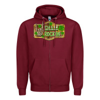 Burgundy Shamrockin' St. Patrick's Day Zipper Hoodie - OliviaCreatesArt