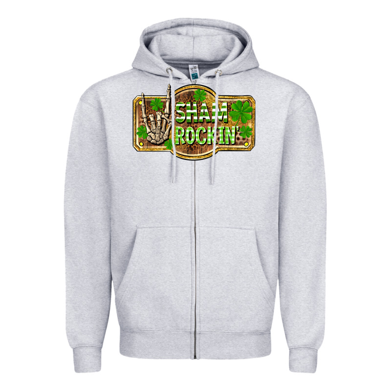 Shamrockin' St. Patrick's Day Zipper Hoodie by OliviaCreatesArt | Teevron