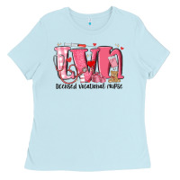 Baby Blue lvn licensed vocational nurse valentine's day Ladies Tee - MaliasSmallBusiness
