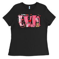Black lvn licensed vocational nurse valentine's day Ladies Tee - MaliasSmallBusiness