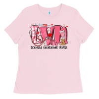 Bubblegum Pink lvn licensed vocational nurse valentine's day Ladies Tee - MaliasSmallBusiness