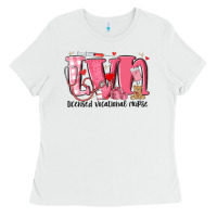 White lvn licensed vocational nurse valentine's day Ladies Tee - MaliasSmallBusiness