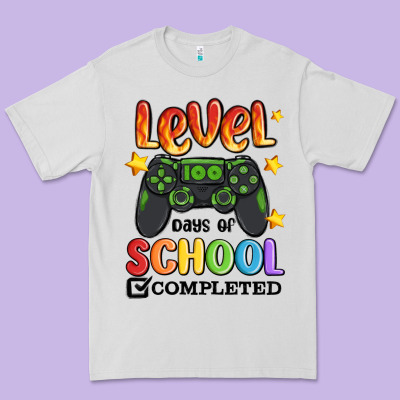 Level 100 Days Of School Completed Premium Tee Designed By Maliassmallbusiness