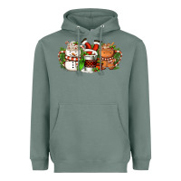 Sage Christmas coffee cups Heavyweight Hoodie - FaDigitalArtStudio