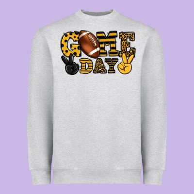 Game Day Yellow And Black Team Color Heavyweight Sweatshirt Designed By Howdyjamesfarm