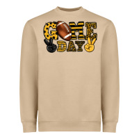 Mushroom Game day yellow and black team color Heavyweight Sweatshirt - HowdyJamesFarm