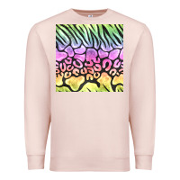 Pale Pink neon rainbow safari seamless pattern Premium Sweatshirt - BundleAndBundleShop