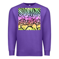 Purple neon rainbow safari seamless pattern Premium Sweatshirt - BundleAndBundleShop