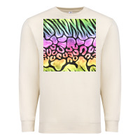 Sandshell neon rainbow safari seamless pattern Premium Sweatshirt - BundleAndBundleShop