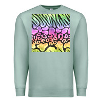 Seafoam neon rainbow safari seamless pattern Premium Sweatshirt - BundleAndBundleShop