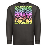 Smoke neon rainbow safari seamless pattern Premium Sweatshirt - BundleAndBundleShop