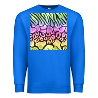 True Royal neon rainbow safari seamless pattern Premium Sweatshirt - BundleAndBundleShop