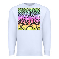 White neon rainbow safari seamless pattern Premium Sweatshirt - BundleAndBundleShop