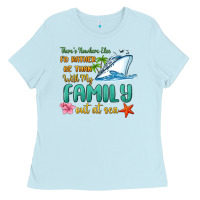 Baby Blue there's nowhere else i'd rather be than with my fa Ladies Tee - MaliasSmallBusiness