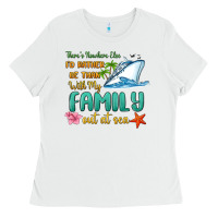 White there's nowhere else i'd rather be than with my fa Ladies Tee - MaliasSmallBusiness