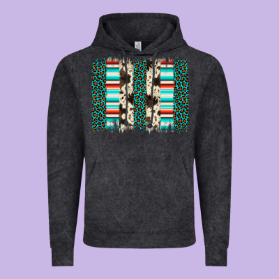 Leopard Cowhide Brush Stroke Vintage Hoodie Designed By Artiststas
