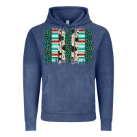 Vintage Denim leopard cowhide brush stroke Vintage Hoodie - Artiststas