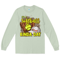Matcha It's a Softball kinda day leopard Long Sleeve Tee - NancyCooperArtShop
