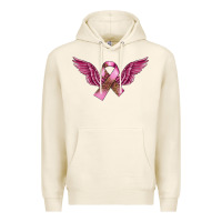 Tofu Breast Cancer ribbon with angel wings Premium Hoodie - FaDigitalArtStudio