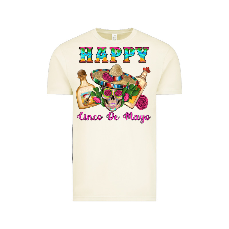 Happy Cinco De Mayo Mexican Skull Tequila Bottle Roses Cactus Vintage Tee by Artiststas | Teevron