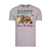 Vintage Zinc Happy Cinco De Mayo Mexican Skull Tequila Bottle Roses Cactus Vintage Tee - Artiststas