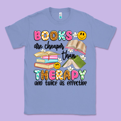 Books Are Cheaper Than Therapy And Twice As Effective Classic Tee Designed By Artiststas