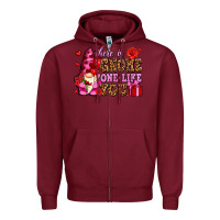 Burgundy there is gnome one like you olivia Zipper Hoodie - OliviaCreatesArt