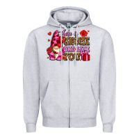 Heather Grey there is gnome one like you olivia Zipper Hoodie - OliviaCreatesArt
