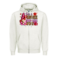 Oatmeal Heather there is gnome one like you olivia Zipper Hoodie - OliviaCreatesArt