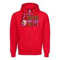 Red there is gnome one like you olivia Zipper Hoodie - OliviaCreatesArt