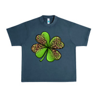 Midnight Navy leopard shamrock Urban Heavy Tee - Jasminsmagicworld