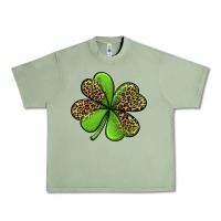 Oil Green leopard shamrock Urban Heavy Tee - Jasminsmagicworld