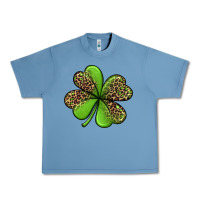 Pebble Blue leopard shamrock Urban Heavy Tee - Jasminsmagicworld