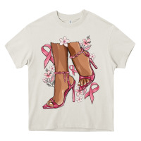 Cream cancer high heels Heavy Core Tee - MaliasSmallBusiness