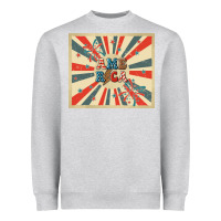 Heather Grey retro america Heavyweight Sweatshirt - TumblerDesignByShophia