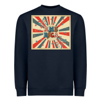 Navy retro america Heavyweight Sweatshirt - TumblerDesignByShophia
