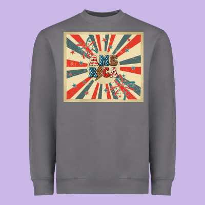 Retro America Heavyweight Sweatshirt Designed By Tumblerdesignbyshophia