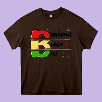 Black Boy Heavy Core Tee Designed By Maliassmallbusiness