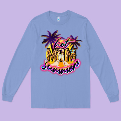Hot Mom Summer Long Sleeve Tee Designed By Nancycooperartshop